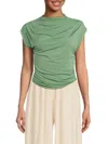 RENEE C WOMEN'S HIGHNECK RUCHED TOP