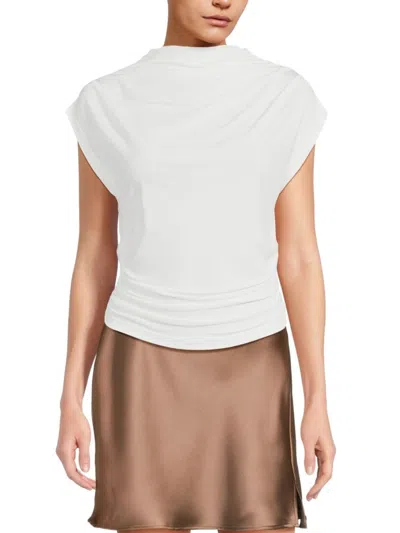 RENEE C WOMEN'S HIGHNECK RUCHED TOP