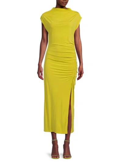 Renee C Women's Jersey Maxi Bodycon Dress In Dark Citron