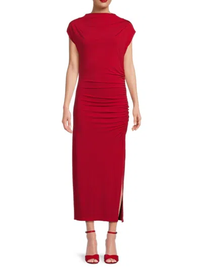 Renee C Women's Jersey Maxi Bodycon Dress In Red