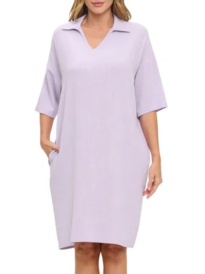 Renee C Women's Johnny Collar Dress In Lavender