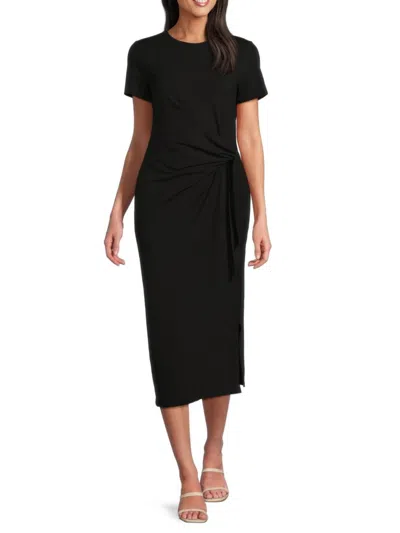 Renee C Women's Knot Midi Dress In Black