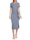 Renee C Women's Knot Midi Dress In Blue