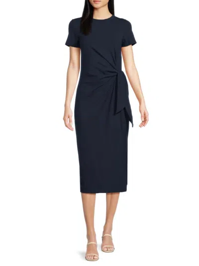 Renee C Women's Knot Midi Dress In Navy