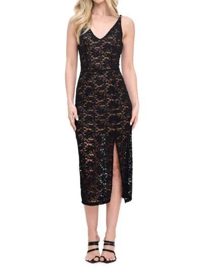 Renee C Women's Lace Sheath Midi-dress In Black