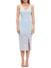 Renee C Women's Lace Sheath Midi-dress In Blue