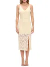Renee C Women's Lace Sheath Midi-dress In Lemon