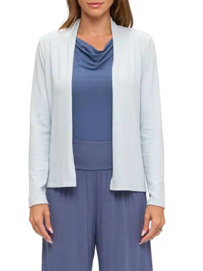 Renee C Women's Long Sleeve Knit Bolero In Blue
