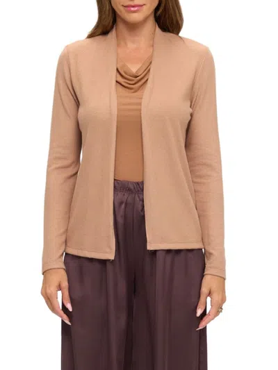 Renee C Women's Long Sleeve Knit Bolero In Brown