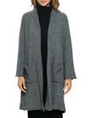 Renee C Women's Longline Knit Cardigan In Charcoal