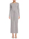 Renee C Women's Metallic Mesh Maxi Dress In Silver