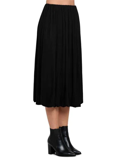Renee C Women's Midi Bubble Skirt In Black