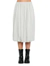 Renee C Women's Midi Bubble Skirt In Heather Grey