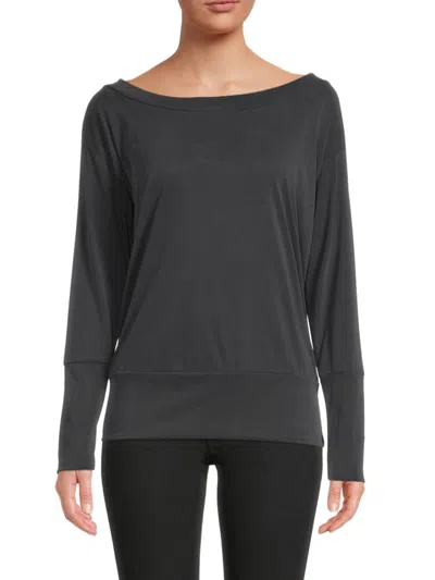 Renee C Women's Off Shoulder Lounge Top In Black