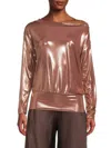 Renee C Women's Off Shoulder Lounge Top In Rose