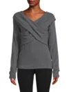 Renee C Women's Off The Shoulder Top In Dark Cement