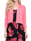 Renee C Women's Open Front Bolero In Coral
