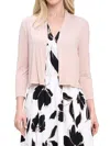 Renee C Women's Open Front Bolero In Mauve
