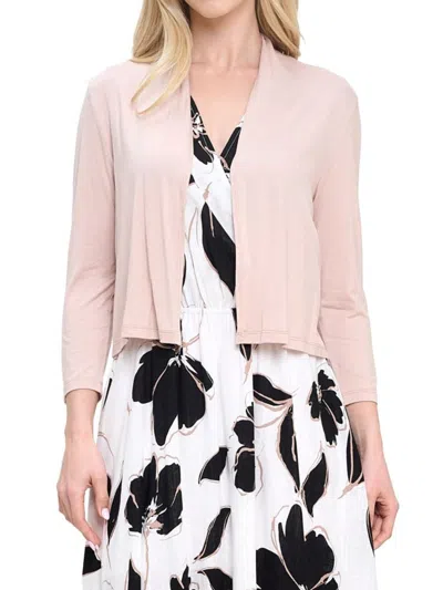 Renee C Women's Open Front Bolero In Mauve