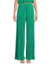 Renee C Women's Pleated Straight Leg Pants