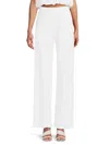 Renee C Women's Pleated Straight Leg Pants In Tan