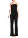 Renee C Women's Plisse Wide Leg Jumpsuit In Black