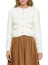 Renee C Women's Popcorn Knit Cardigan In Taupe