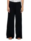 Renee C Women's . Relaxed Linen Pants In Black