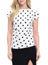 Renee C Women's Rib-knit Asymmetric Top