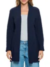 Renee C Women's Ribbed Longline Cardigan In Navy