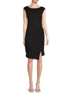 Renee C Women's Ruched Knit Sheath Dress In Black