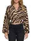 Renee C Women's Ruched Top In Chocolate