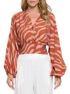 Renee C Women's Ruched Top In Rust