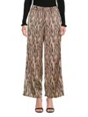 Renee C Women's Satin Ankle Pants In Taupe