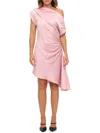 Renee C Women's Satin Asymmetric A-line Minidress In Pink