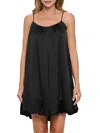 Renee C Women's Satin Balloon Dress In Black