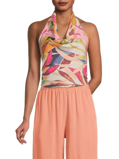 Renee C Women's Satin Crop Top