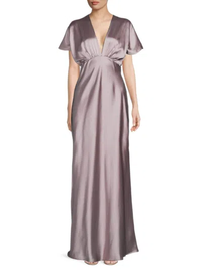 Renee C Women's Satin Gown In Dusty Lavender