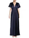 Renee C Women's Satin Gown In Navy