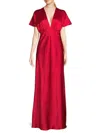 Renee C Women's Satin Gown In Red