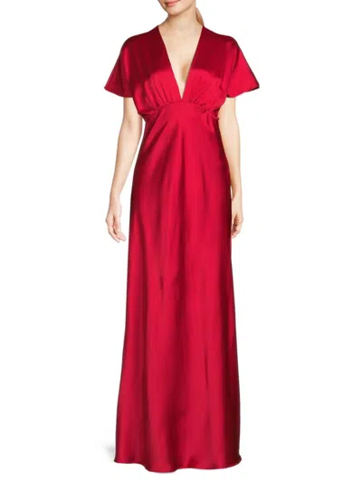 Renee C Women's Satin Gown In Red