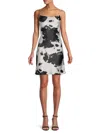 Renee C Women's Satin Slip Dress In Black White
