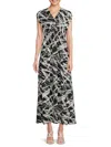 Renee C Women's Shirred A Line Maxi Dress In Black