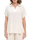 RENEE C WOMEN'S SHORT SLEEVE LINEN TOP