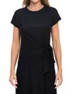 Renee C Women's Side Knot Solid Top In Black