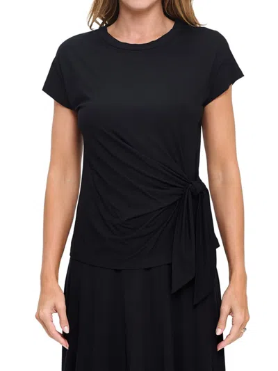 Renee C Women's Side Knot Solid Top In Black