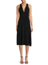 Renee C Women's Side Slit Dress In Black