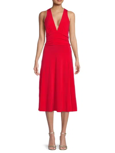 Renee C Women's Side Slit Dress In Red