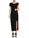 Renee C Women's Side Slit Maxi Dress In Black