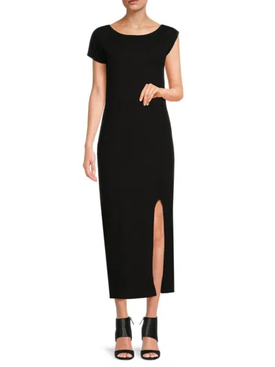 Renee C Women's Side Slit Maxi Dress In Black